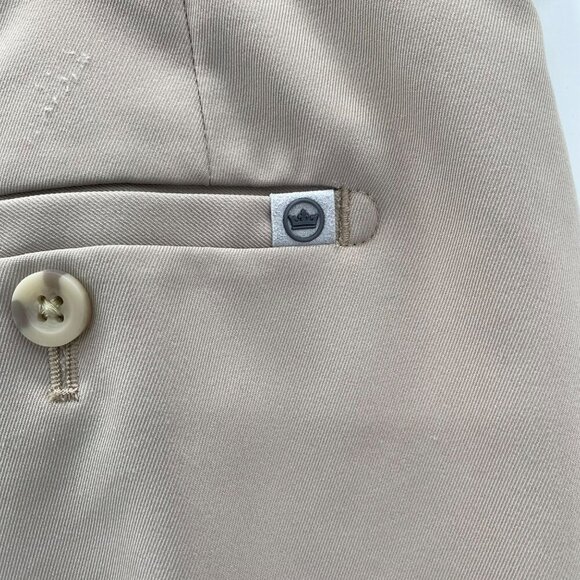 Peter Millar Tan 100% Polyester Slacks Men's Size 34 Hemmed to 30" Length - Picture 4 of 8